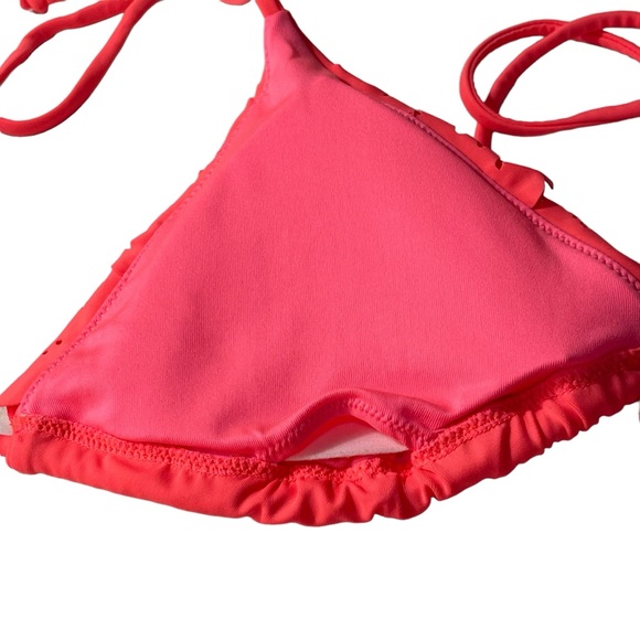 Victorias Secret String Bikini Size M Medium Triangle Ruffle Beaded Beach Sexy - Picture 10 of 16
